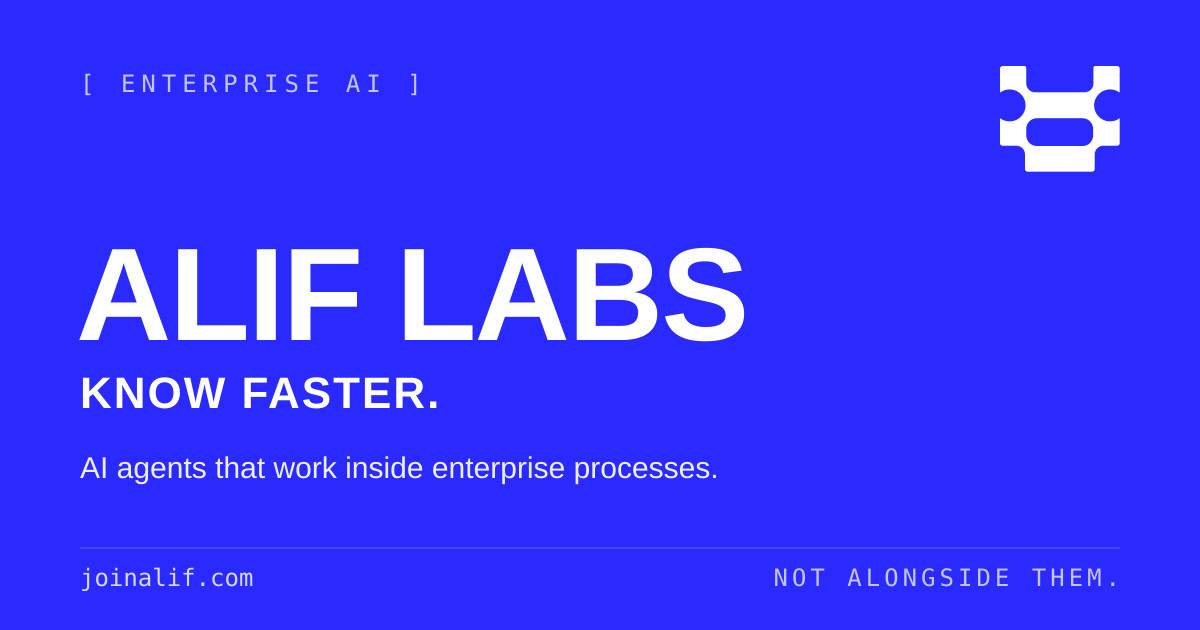 ALIF LABS — AI teammates that learn how your organization works.
